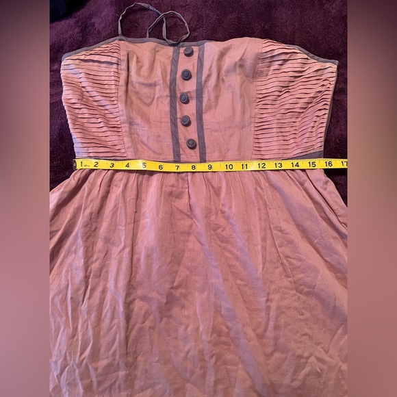 Tara Jarmon Baby Doll Toupe Dress Size Medium - Picture 8 of 10